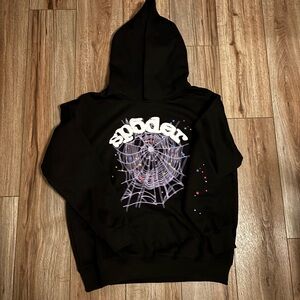 Men's Black Spider Graphic Hoodie